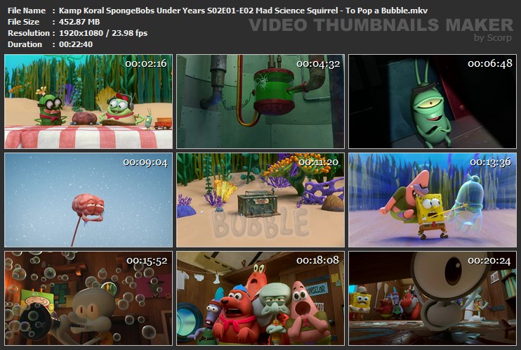 Kamp Koral SpongeBobs Under Years S02E01-E02 Mad Science Squirrel - To Pop a Bubble.mkv