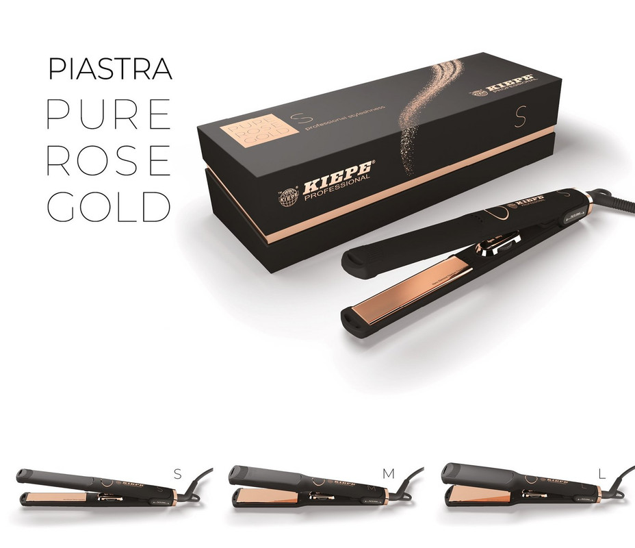 Piastra professionale per capelli Kiepe Pure Rose Gold Lisciante Nera 230°  GHD | eBay