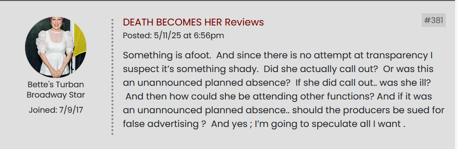 DEATH BECOMES HER Reviews