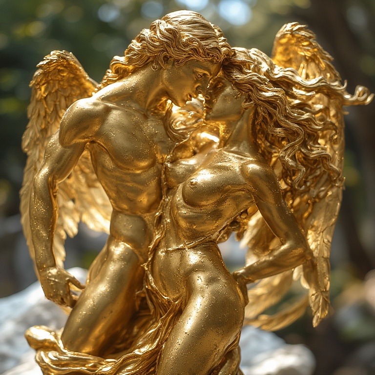 A-Gold-sculpture-monumental-na