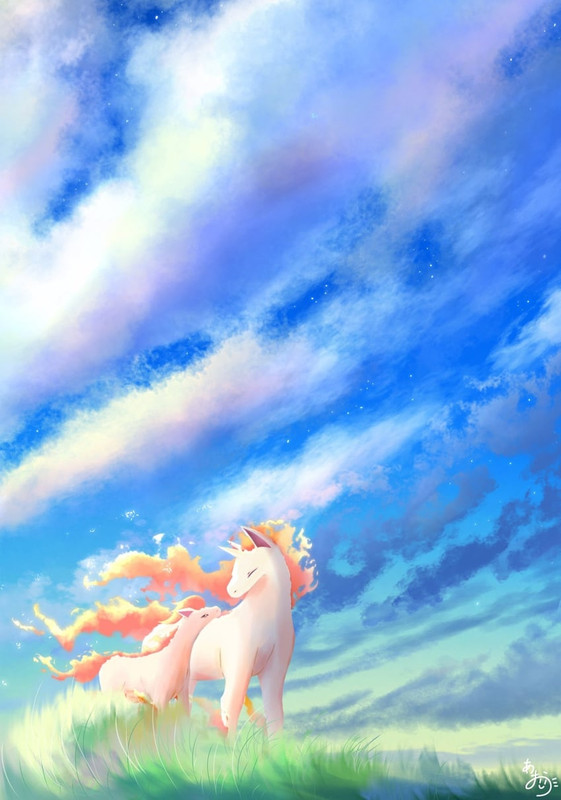 rapidash-and-ponyta-pokemon-drawn-by-nat
