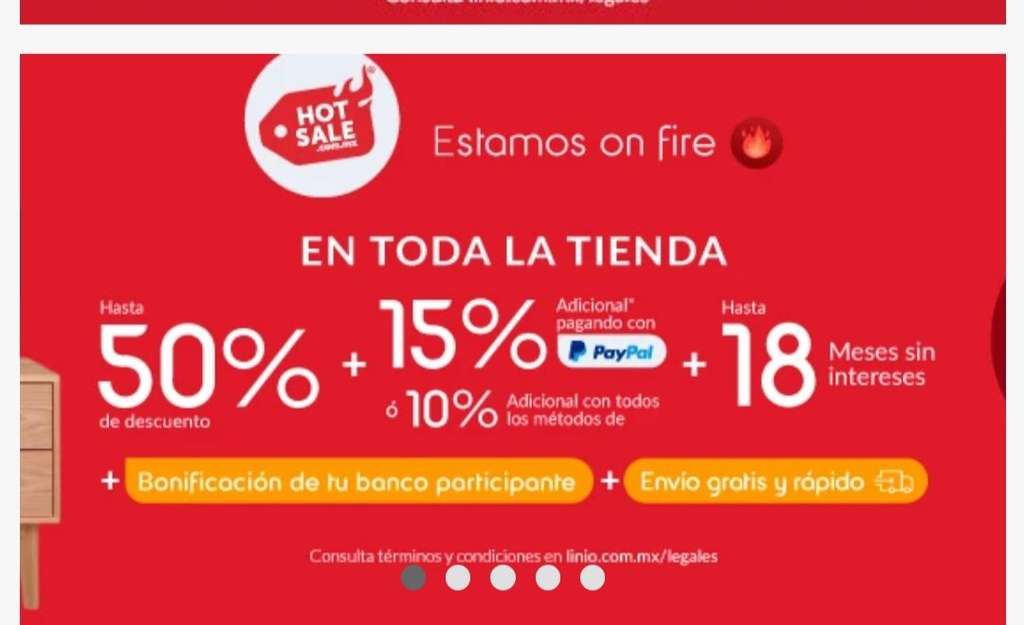 Linio: 15% de descuento en toda la tienda con paypal. 