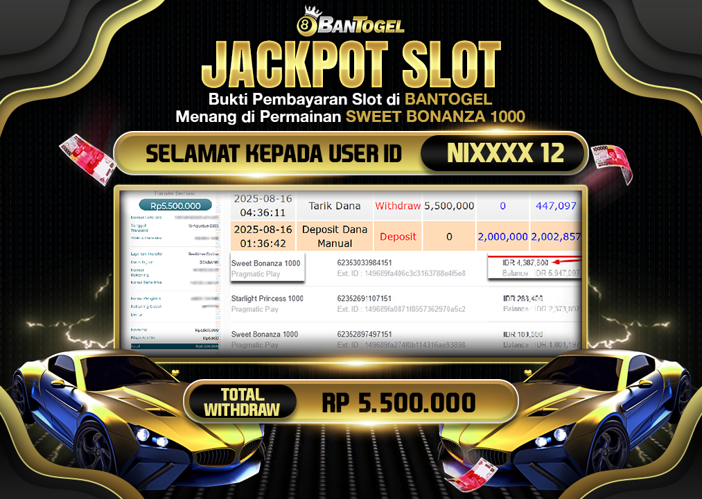 BUKTI JACKPOT LUNAS BANTOGEL