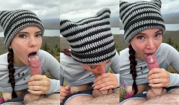 Juliette_mme Blows Her Boyfriend On Top Of A Mountain