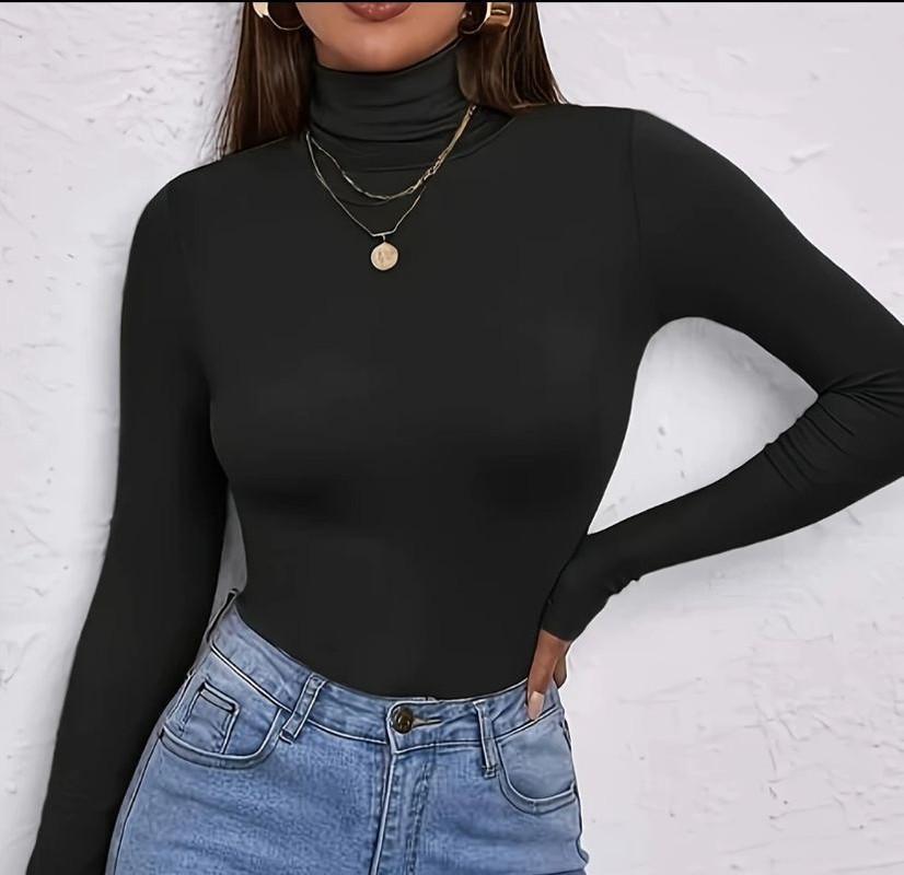 Elegance Wrap Long Sleeve Turtleneck
