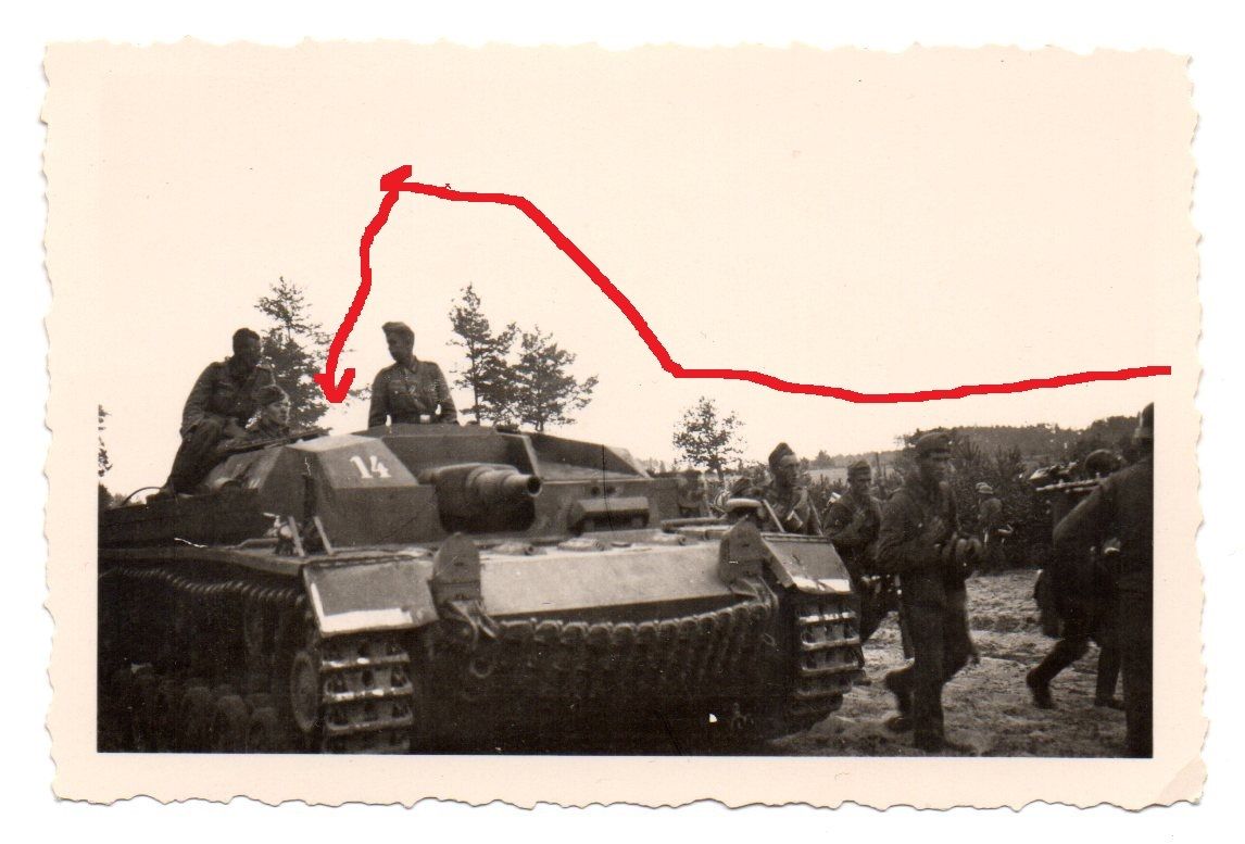 2 WK Foto Sturmgeschütz Stug III der 17 I.D. Vor