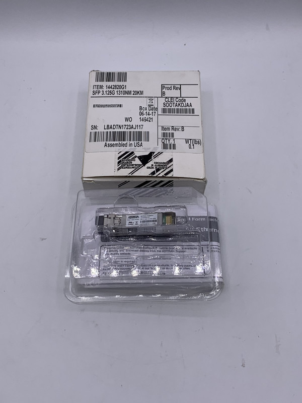 ADTRAN 1442820G1 SOOTAKDJAA 1310NM SFP 20KM 3.125G SFP TRANSCEIVER MODULE