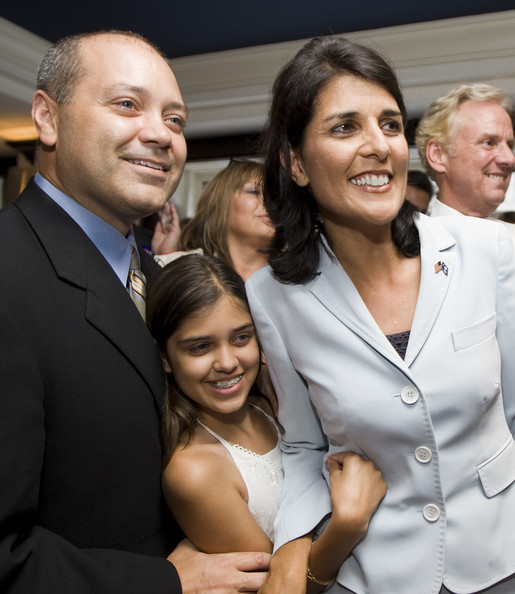 Nikki Haley with cool, Husband Michael Haley 