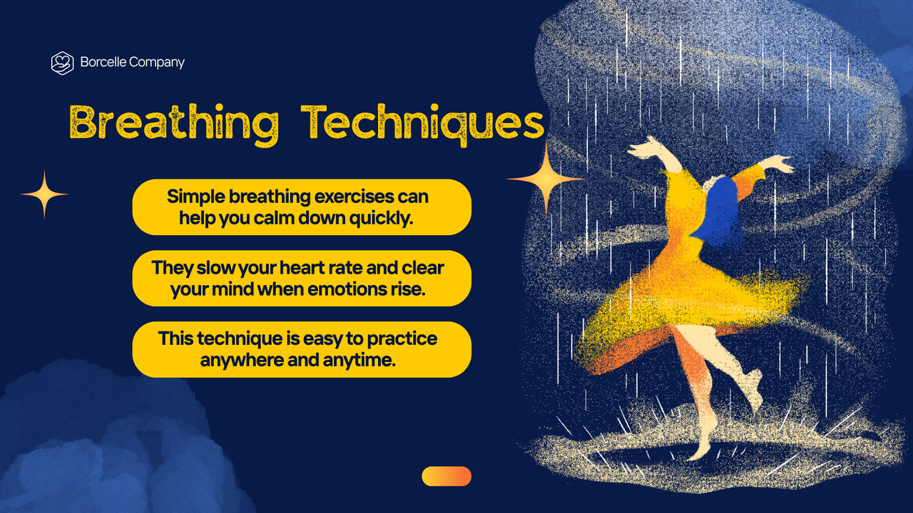 Blue and Yellow Illustrated Emotional Control Presentation