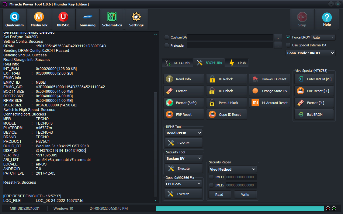 Tecni I3 Frp Remove Done By Miracle Power Tool 1.0.6 GSMForum