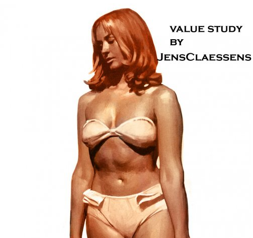 ArtStation - Girl Value Study Process by JensClaessens