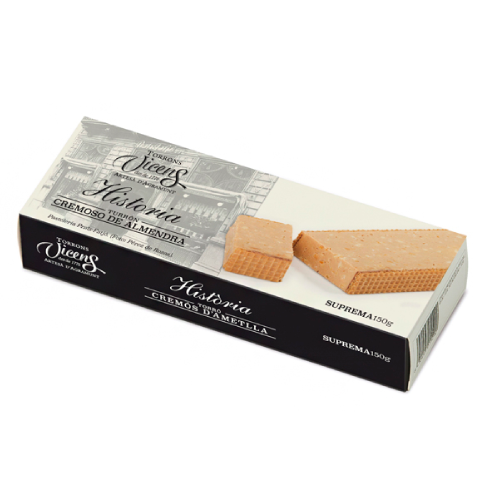 Turrón Historia Cremoso de Almendras Vicens Estuche 150 Gr.