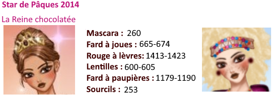 a maquillages La reine chocolatée star introuvable au salon de beauté