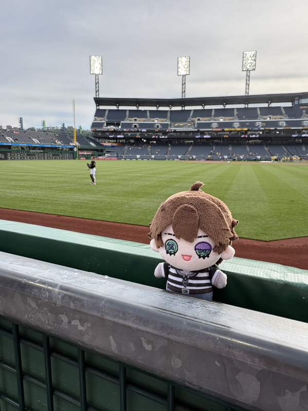 luca plushie at the ball park
