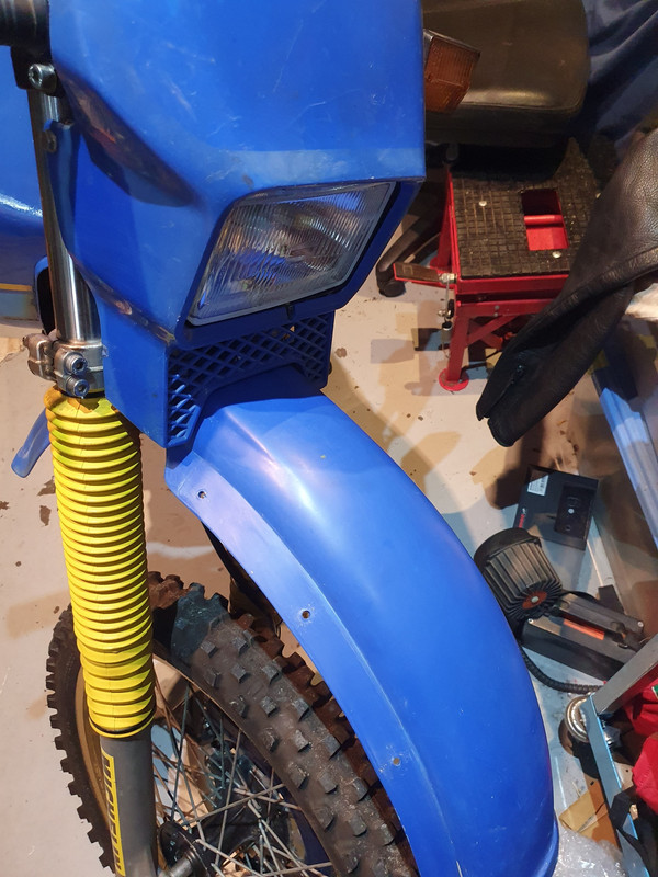 rubbed down mudguard