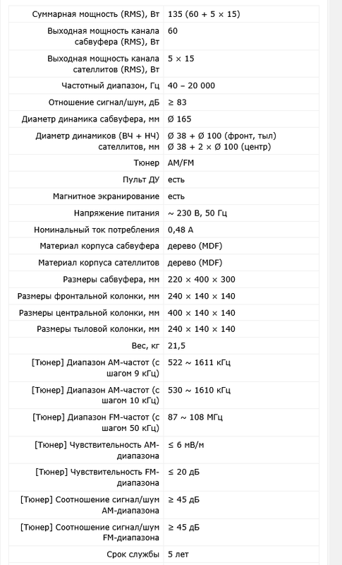 Screenshot 2025 11 19 at 22 47 04 Комплект акустики для домашнего кинотеатра BTR5 10