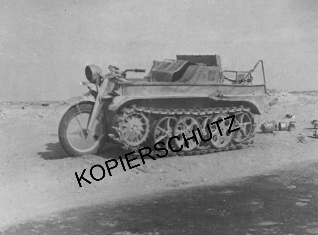 Kettenkrad Nordafrika Afrika Miliär WW Fotoabzug