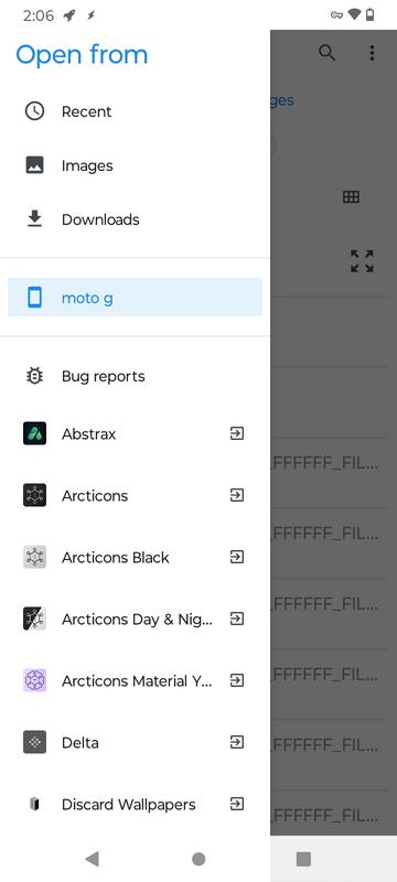 image sources open from