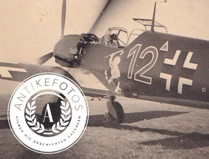 Foto,Me 109,JG 26,Kennung,Wappen,Schlageter,Jäger,Flugzeug,Kanal,Staffel,Tarnung (4)