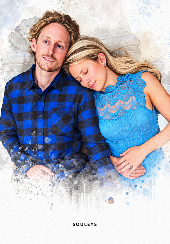 Couple portrait artwork