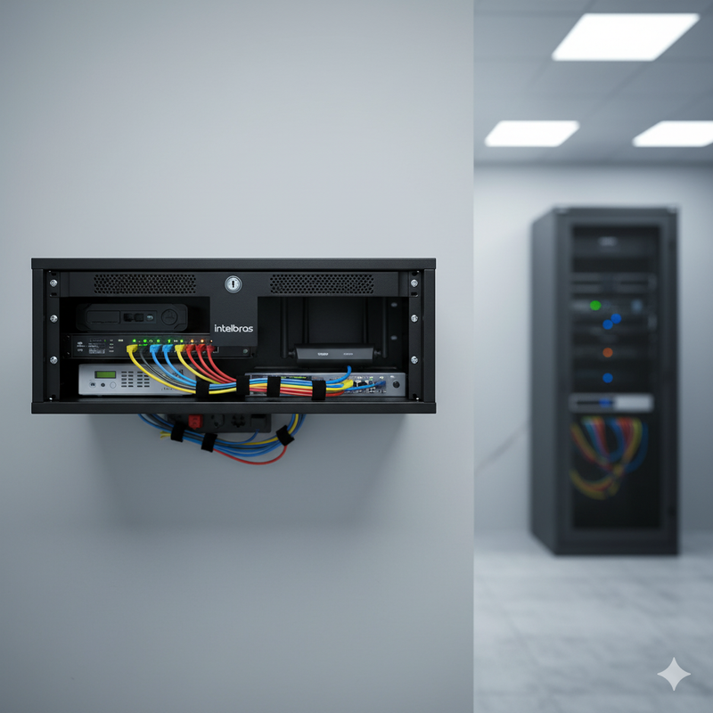 Mini Rack Intelbras Montado 3U 370Mm