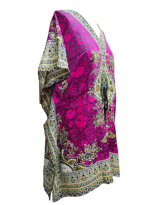 Women Kaftan Short Maxi Kaftan Hippy Boho Tunic Plus Size Dress Nightdress - Picture 11 of 33