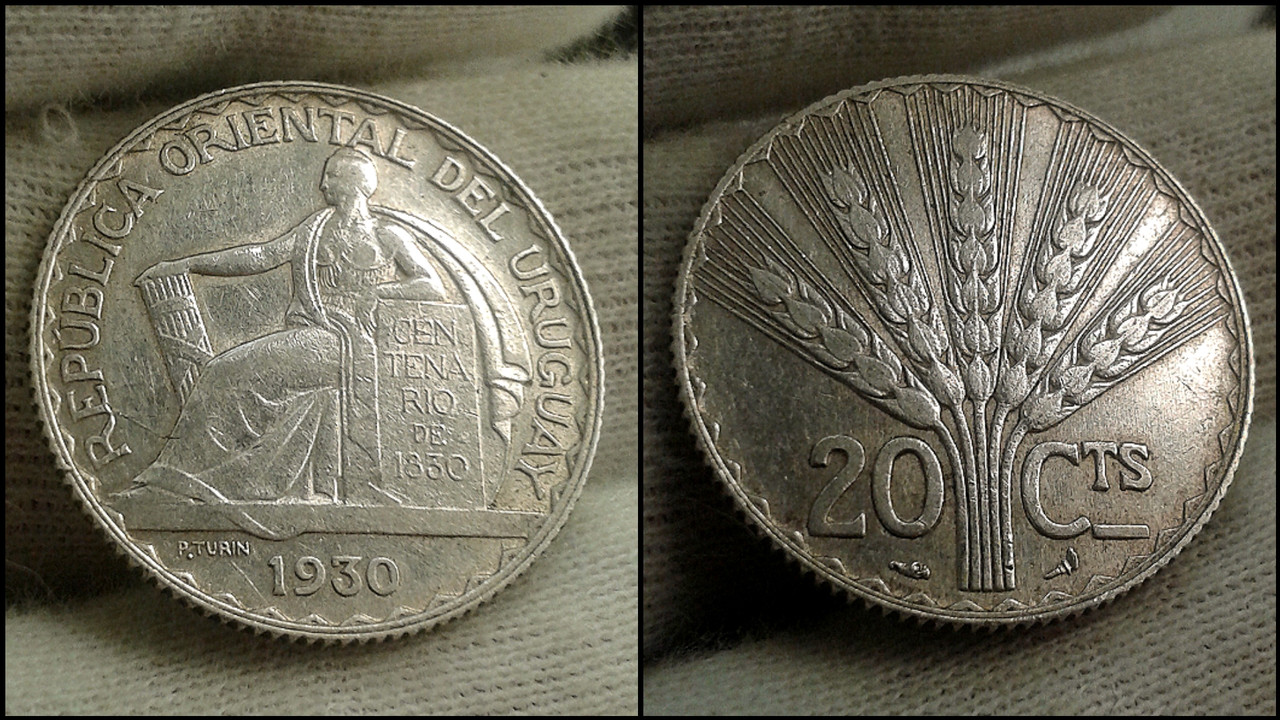 20 Centésimos de 1930. República Oriental del Uruguay. Polish-20230304-152700297