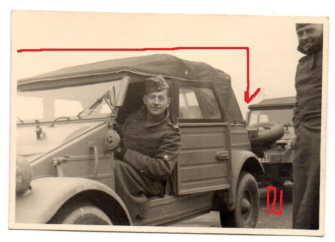 2 WK Foto Wehrmacht Kübelwagen VW-Typ-82 ,