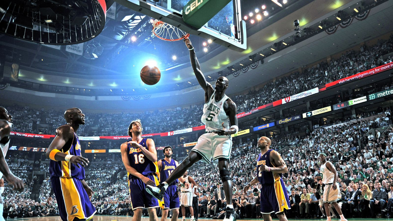Kevin Garnett contra o Lakers nas finais de 2008