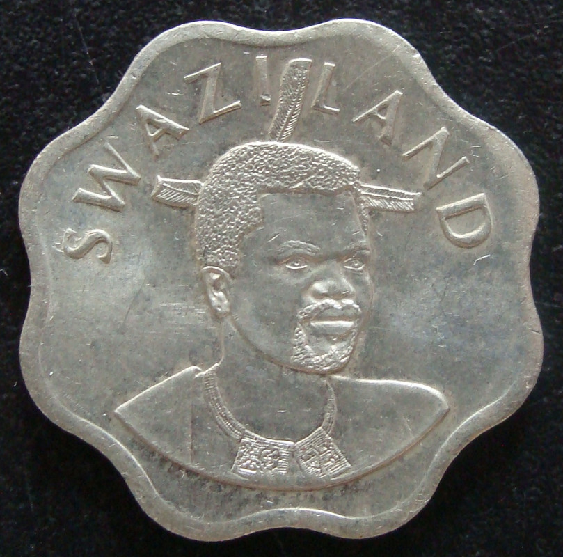 ¡¡No soy redonda!! (10 Centavos de Lilangeni, 1998, Swazilandia) SWA-10-Centavos-Lilangeni-1998-anv