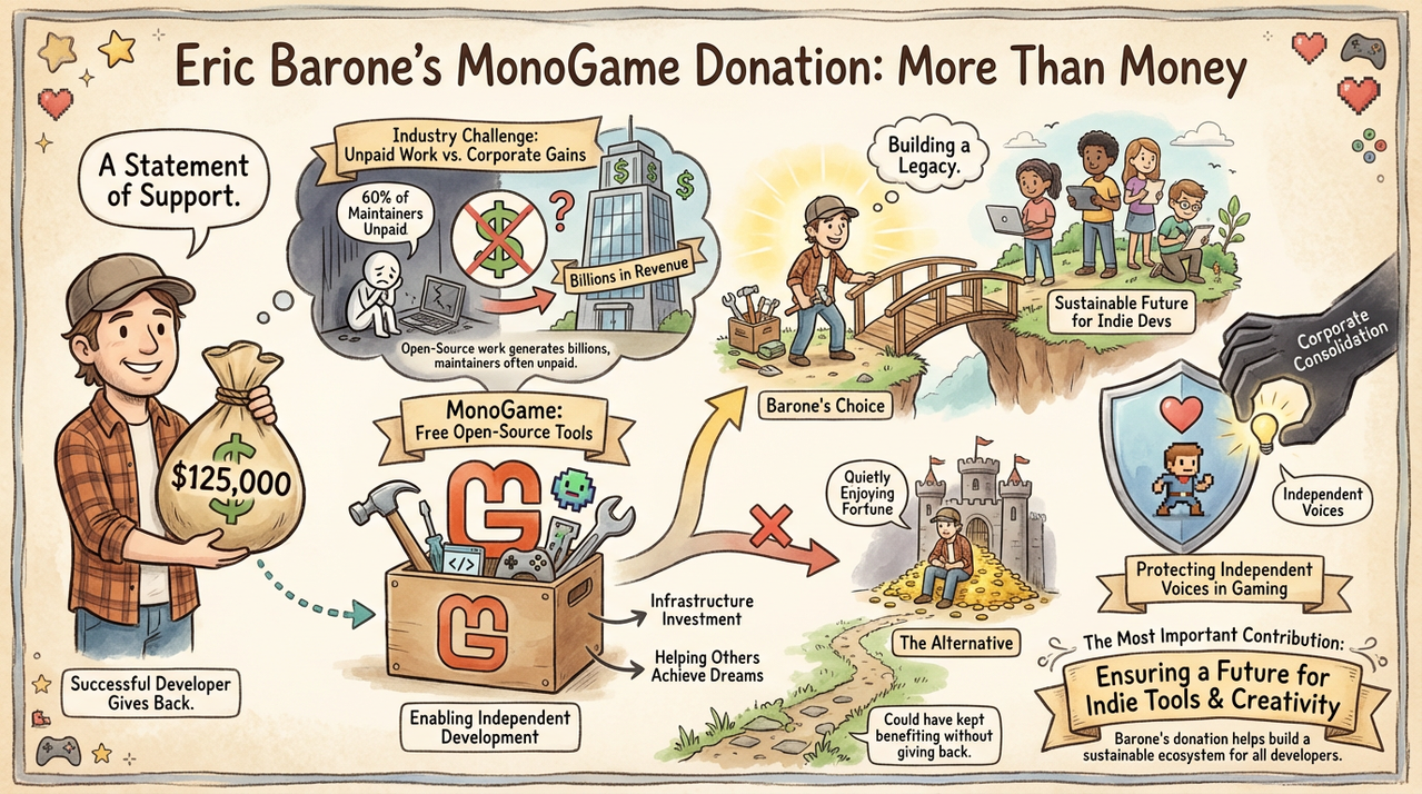 Stardew Valley Creator Just Gave $125K to the Framework That Powers His Game 1 Person farming in countryside with crops and fields