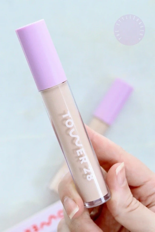 Beauty products flat lay