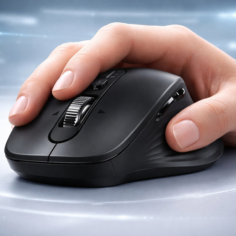 Mouse Ugreen M752, Conexiune 2.4G, USB, Ergonomic si Portabil, Bluetooth 5.4, 2.4Ghz, Rotita 4D, 1000-5000DPI, Negru imgi 353 2907535
