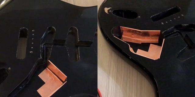 using copper tape to shield a fender strat