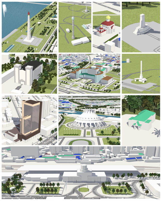 Pyongyang 3D monument compilation on DemoF4map