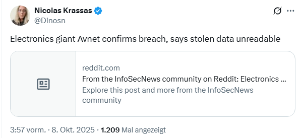 AVNet data leak