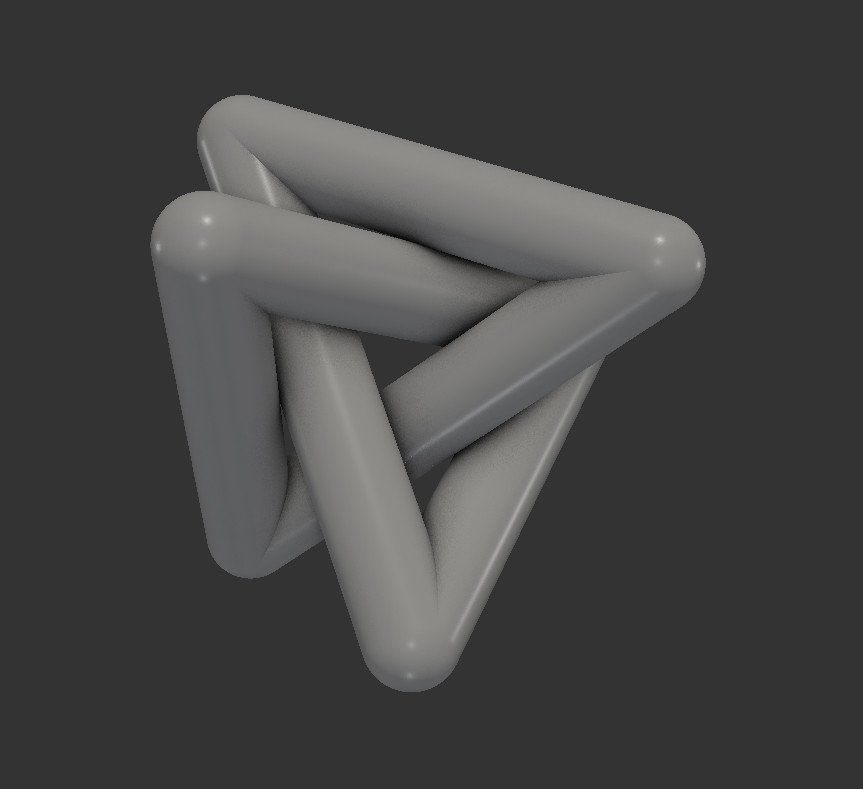 Trefoil with straight tubes