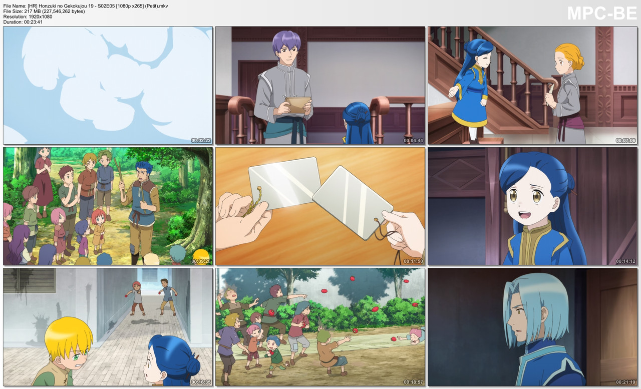 [HR] Honzuki no Gekokujou 19 - S02E05 [1080p x265] (Petit).mkv_thumbs