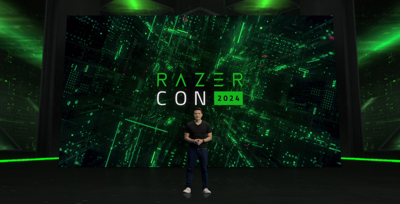 A person standing on a stage A person standing on a stage