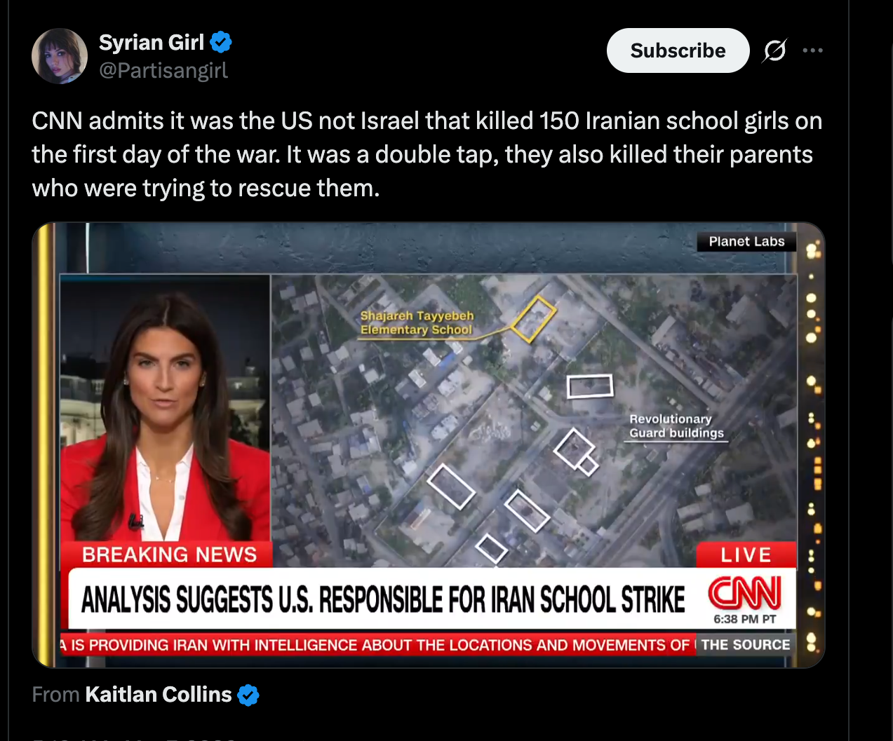 meme iran school bombing