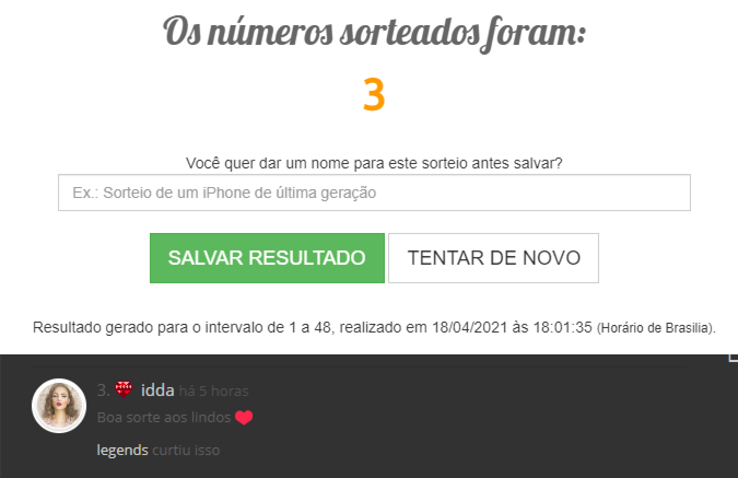 sorteio