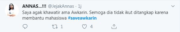 Komentar warganet soal tagar #saveawkarin