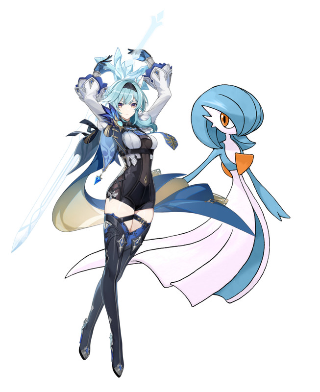 Eula and Gardevoir (Shiny)