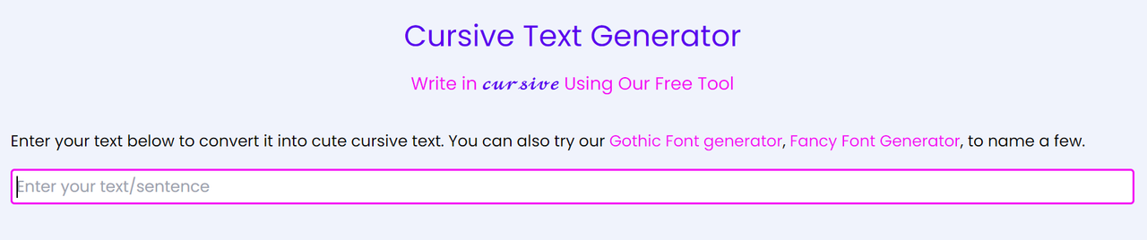 cursive-text-generator