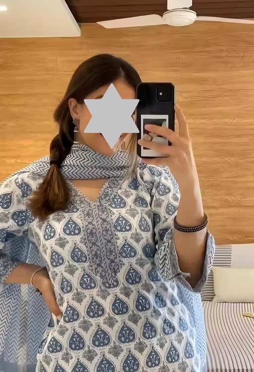 Vidusha printed soft cotton kurti set for women's. Color 1 (KS111)