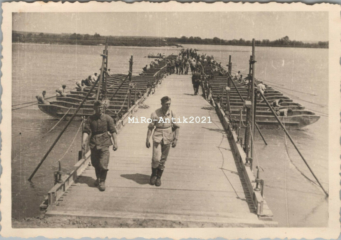 5 x Foto, Wk2, Pion. Batl. 29 Hann Münden, Pionier Brücken Test mit Lkw5