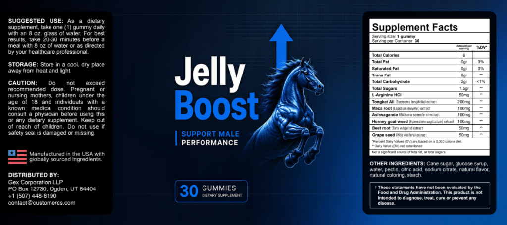 JellyBoost men's vitality support supplement