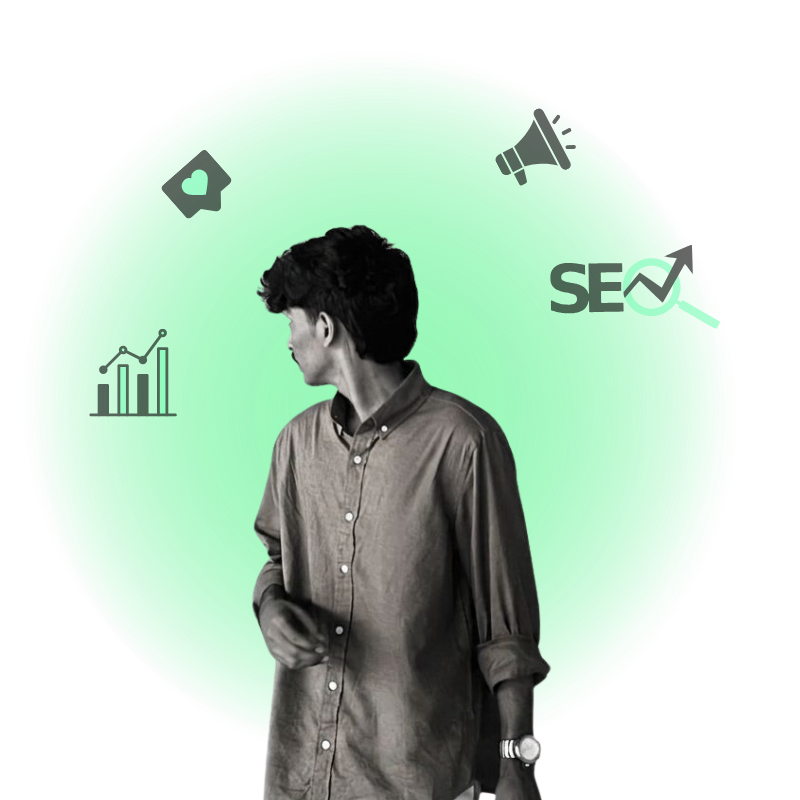 Portrait of the digital marketing expert at work