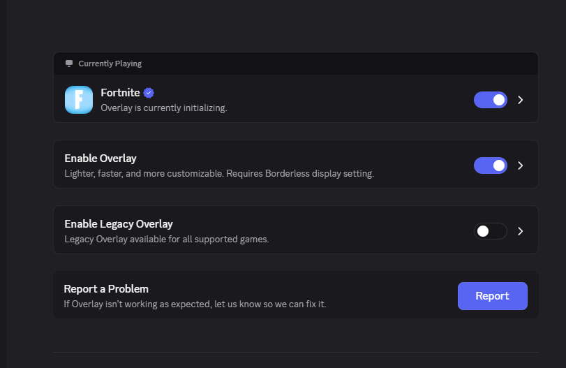 Discord Overlay Settings