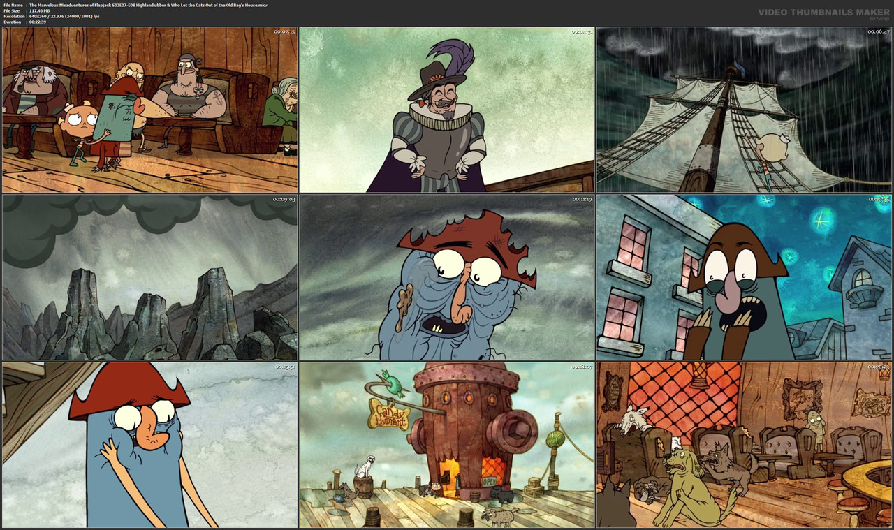 The Marvelous Misadventures of Flapjack S03E07-E08 Highlandlubber & Who Let the Cats Out of the Old 